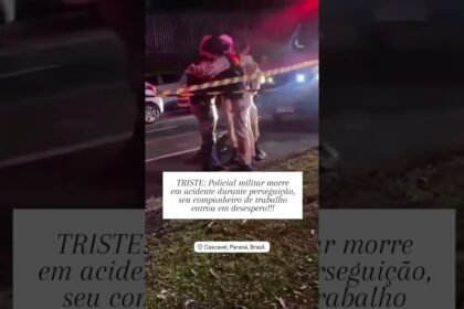 TRISTE: POLICIAL MILITAR MORRE DURANTE PERSEGUIÇÃO EM CASCAVEL