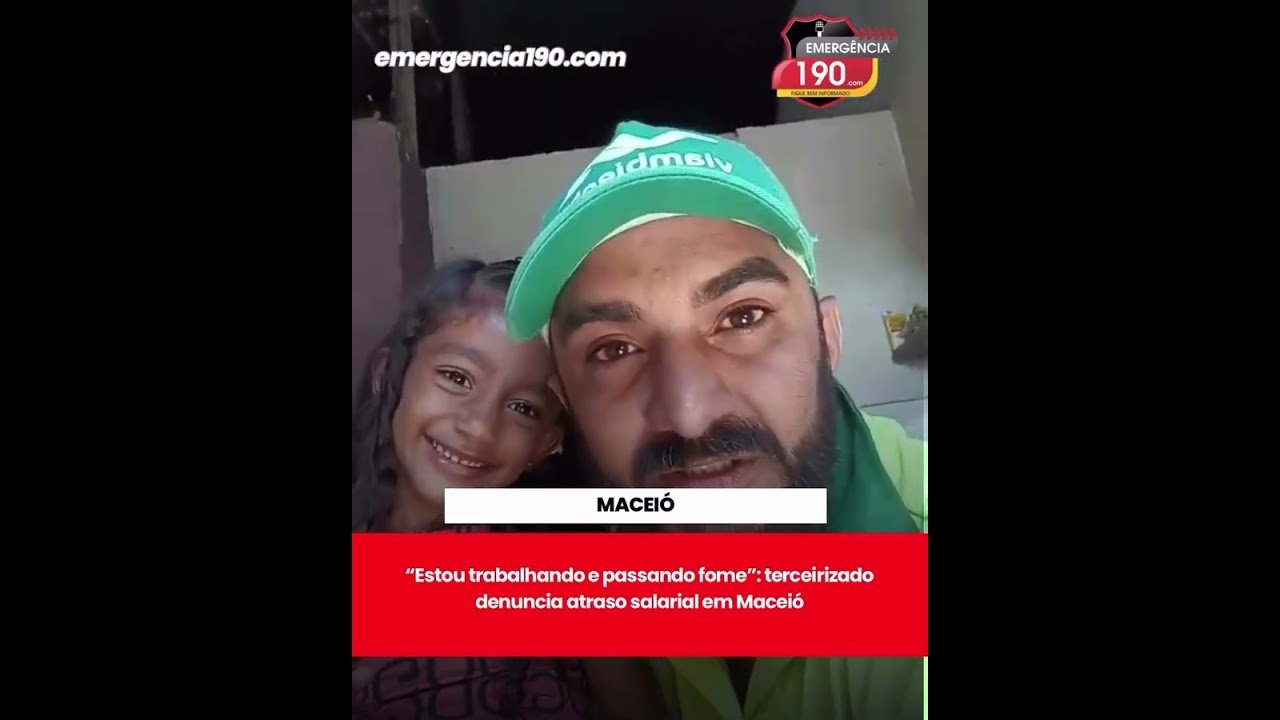 Inadmissível! O trabalhador terceirizado André Holanda, que atua como gari em Maceió, gravou um vídeo denunciando que está passando por necessidades após semanas sem receber salário.