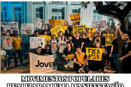 MOVIMENTOS POPULARES REALIZARAM UMA MANIFESTAÇÃO PARA PRESSIONAR VEREADORES A POSICIONAREM A FAVOR DA CPI