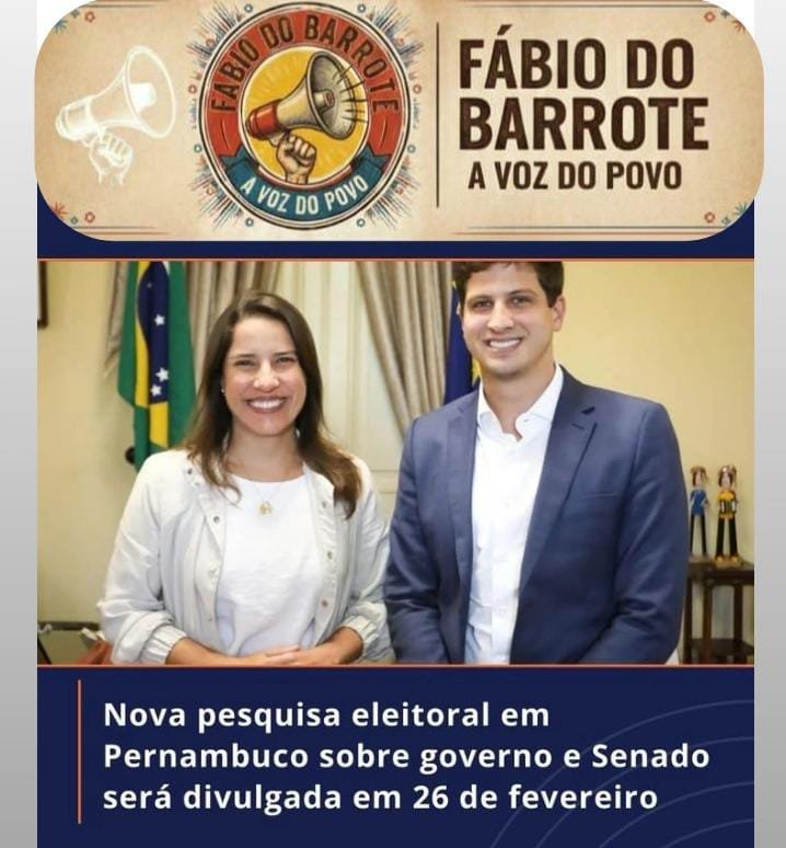 NOVA PESQUISA PARA O GOVERNO DE PERNAMBUCO É REGISTRADA NO TSE.