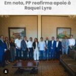 Partido Progressistas (PP) em Pernambuco reafirmou, nesta segunda-feira (23), seu apoio à governadora Raquel Lyra